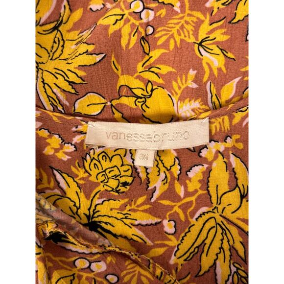 Vanessa Bruno Top 36 / US 2 - 4 Womens Floral Pop Over Blouse - Picture 8 of 9